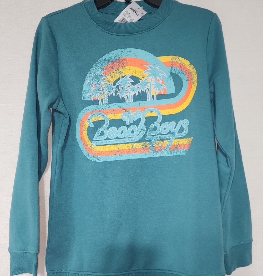 The Beach boy's Green sweatshirt women's small -Faded